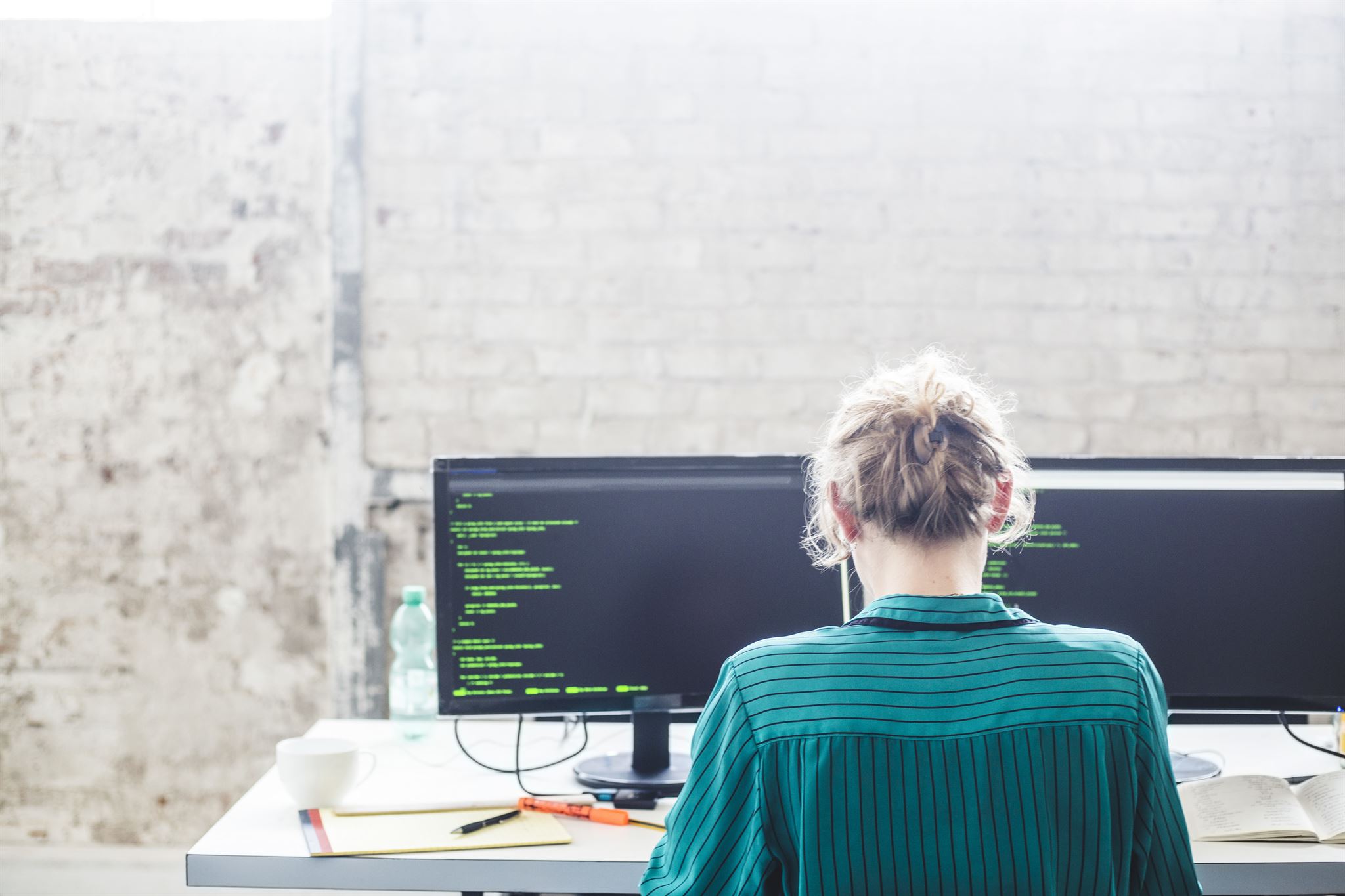 Person-working-on-computer